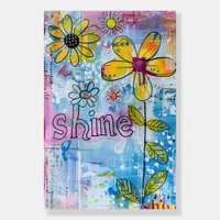 *~* Positive Words SHINE a Doodle Floral Foam Board