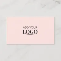 Minimal Modern Chic Pink Social Media QR Code Logo Business Card