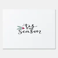 Tis The Season Retro Classic Design Sign