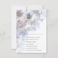 Dreamy Pastel Peonies Floral  RSVP Card