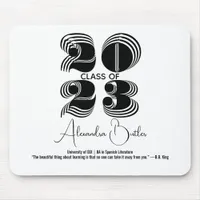 Class of 2023 Black Modern Typogaphy BA Graduation Mouse Pad