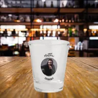 Groomsman photo bachelor party shot glass