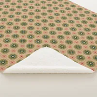 Rustic Vintage Green Red Holiday  Sherpa Blanket