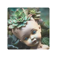 Doll in the Succulent Garden Metal Print