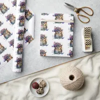 Adorable Watercolor Owl Wrapping Paper