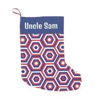 American Nested Hexagon Christmas in July Stocking