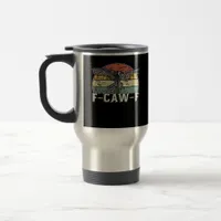 F-Caw-F Cow Funny Bird Vintage Sunset Funny Humor Travel Mug