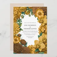 Golden Marigold, Terra Honey & Umber Spice Wedding Invitation