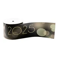 2025 new year with golden bubbles grosgrain ribbon