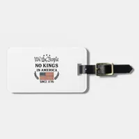 No Kings In America We The People Retro Classic Luggage Tag