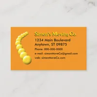 Business Card - Curved Line of Yellow Balls 