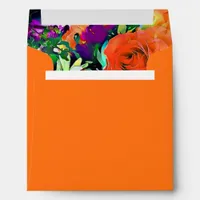 Orange Rose Stationery Colored Envelope