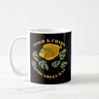 Aquaponics Fish & Chips the Green Way Black Coffee Mug