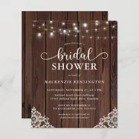 BUDGET Rustic Wood Lace String Light Bridal Shower