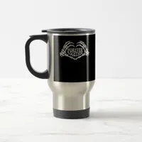 Together A Heart Made Of Skeleton Hands Classic Travel Mug