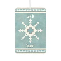 Southwest Winter Snowflake Pine Trees Personalized Air Freshener