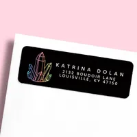 Gemstone Rainbow Quartz Crystal Return Address Label