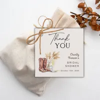 Boots And Bubbly Boho Bridal Shower Thank You Favor Tags