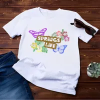 Springs Life season Color Flowers & Butterfly T-Shirt