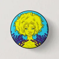 Afro Gemini Girl Pin