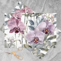 Elegant Orchid Blooms in Soft Pink and Lavender Tissue Paper