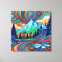 Psychedelic Disc Golf Course  Canvas Print