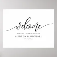 Modern Calligraphy Wedding Welcome Sign