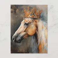 Palomino Horse With A Crown  Postcard