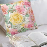 Rose Garden Multi-Color ID764 Throw Pillow