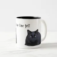 Mug - Nap time yet? Black Cat