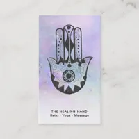 *~* Craters of Moon Hamsa Hand of Fatima Yoga Business Card