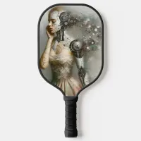 Female Cyborg Woman Ai Art Personalized Pickleball Paddle