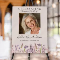 Wildlower Funeral Celebration of Life Welcome Sign