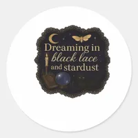 Copy Of Whimsigoth Fantasy Mystical Forests, Moons Classic Round Sticker