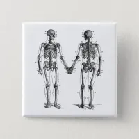 Vintage Skeletons Diagram with Numbered Bones Button