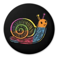 Cute Whimsical Colorful Snail Ceramic Knob