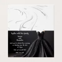 Black Wedding Dress Invitation