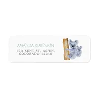 Cute Koala Bears Baby Shower Label