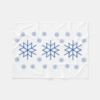 Fleece Blanket - Blue Snowflake