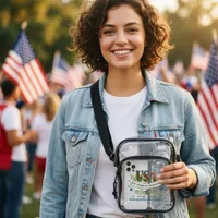 US 250th Anniversary Semiquincentennial  Clear Crossbody Bag