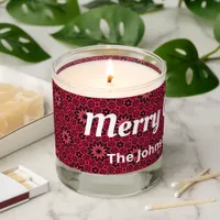 Merry Christmas Your Family Name and Year Scented Candle