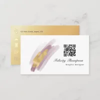 Trendy Brush Strokes Collage Business Card