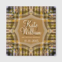 Nature Forest Wedding Announcement Magnet