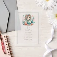 “One-der the Sea” Vellum Mermaid First Birthday Vellum Invitations