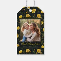 Elegant Yellow Buttercup Flower Photo Mother's Day Gift Tags