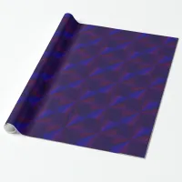 Circular Gradient Patchwork Blue to Purple Wrapping Paper