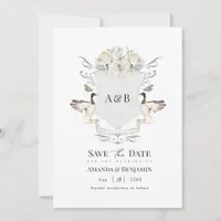 Mallard Duck Crest Elegant Lake Wedding Save The Date