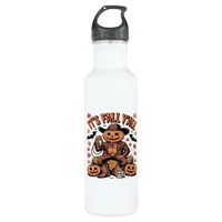 It’s Fall Y’all Western Cowboy Pumpkin Halloween Stainless Steel Water Bottle
