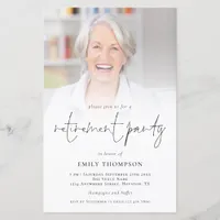 Budget Photo Overlay Retirement Party Invite