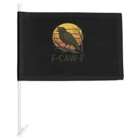 F-Caw-F Minimal Clean Car Flag